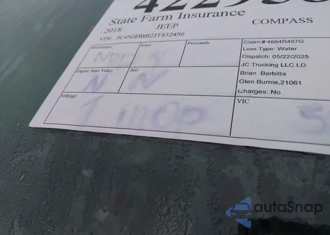 2018 Jeep Compass Latitude 4X4 from USA, damaged, VIN 3C4NJDBB2JT432456